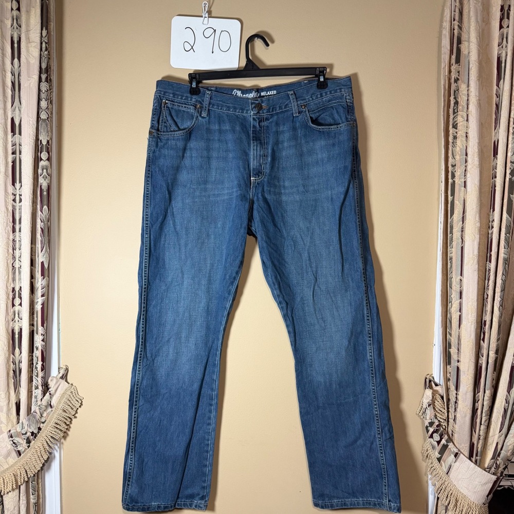 Wrangler Retro Relaxed Bootcut Jeans Mens 40x32 Blue Denim WRT20RT